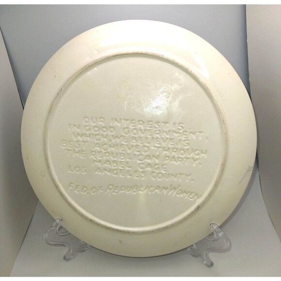 VTG Republican Memorabilia Federation of Women Plate Los Angeles County - Picture 5 of 5
